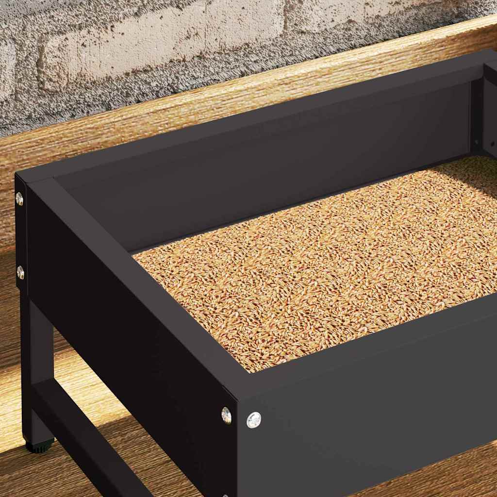 Bird Feeder Black 34 x 26 x 16 cm Cold-Rolled Steel