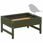 Bird Feeder Olive Green 34 x 26 x 16 cm Cold-Rolled Steel