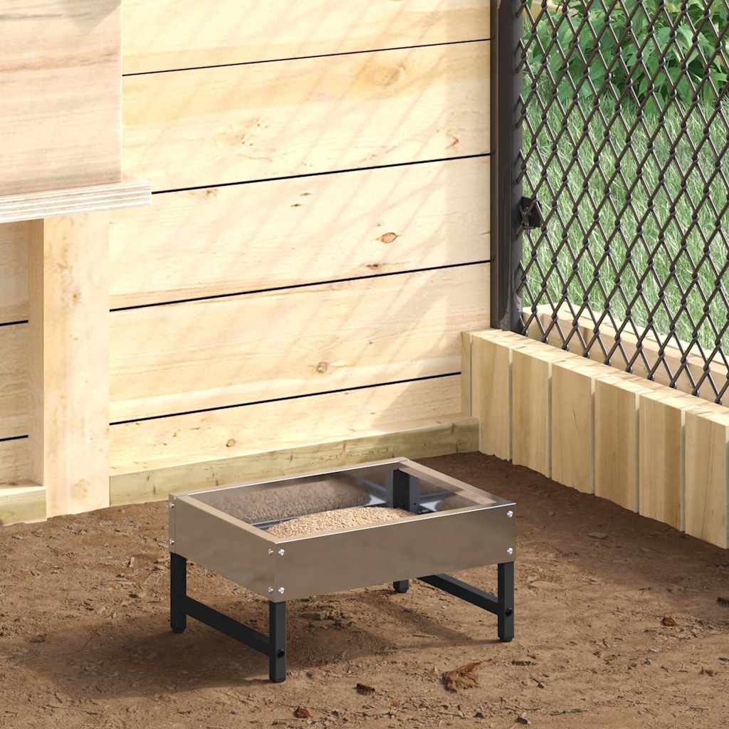 Bird Feeder Silver 34 x 26 x 16 cm Galvanised Steel