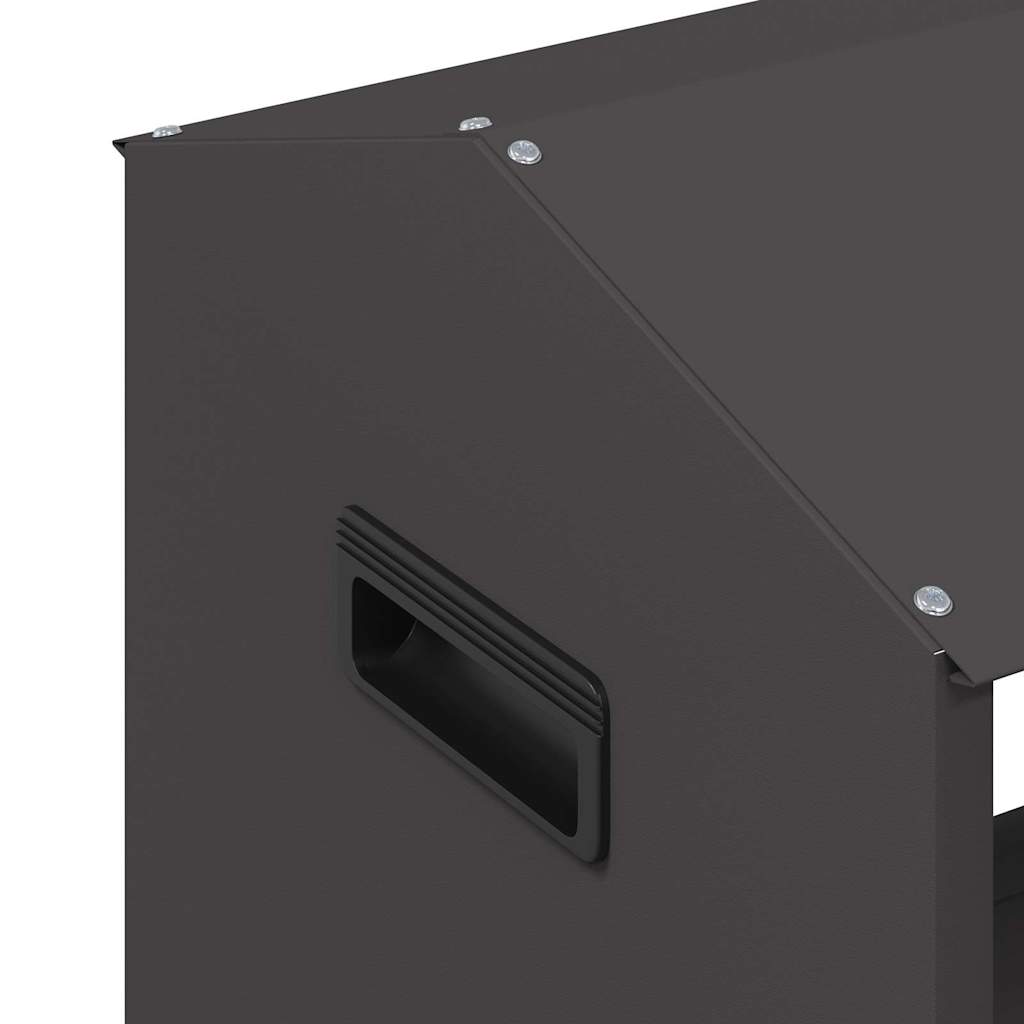 Livestock Feeding Trough Black 79 x 35 x 62 cm