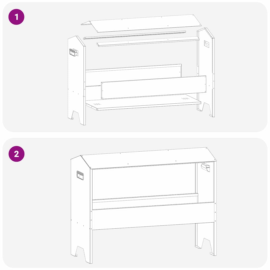 Livestock Feeding Trough Black 79 x 35 x 62 cm