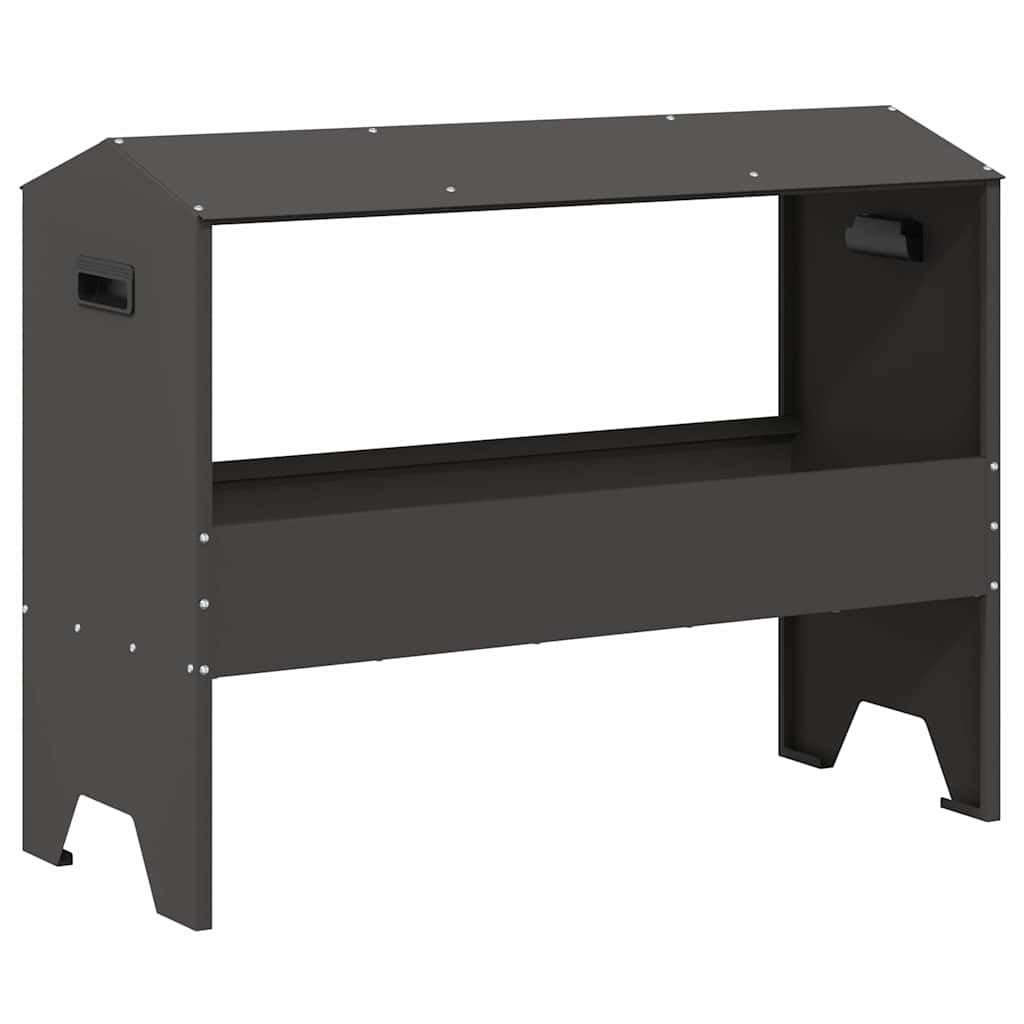 Livestock Feeding Trough Black 79 x 35 x 62 cm