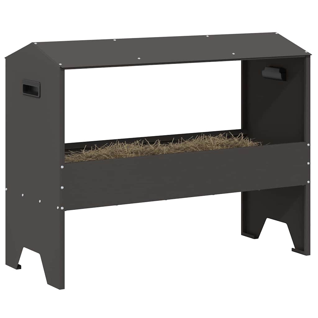 Livestock Feeding Trough Black 79 x 35 x 62 cm