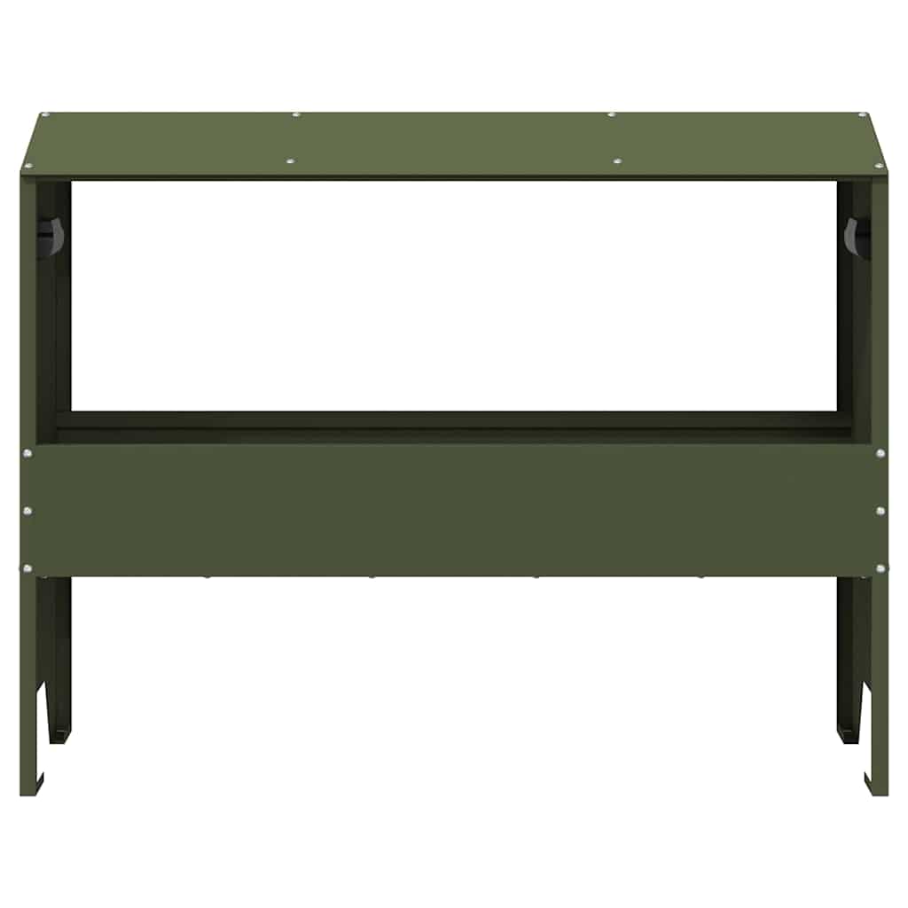 Livestock Feeding Trough Olive Green 79 x 35 x 62 cm