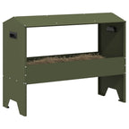 Livestock Feeding Trough Olive Green 79 x 35 x 62 cm