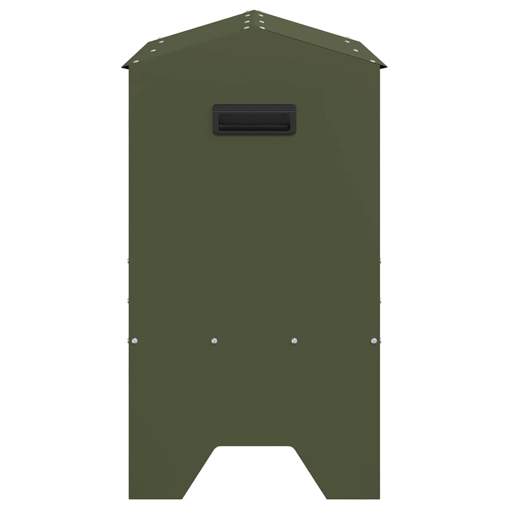 Livestock Feeding Trough Olive Green 79 x 35 x 62 cm