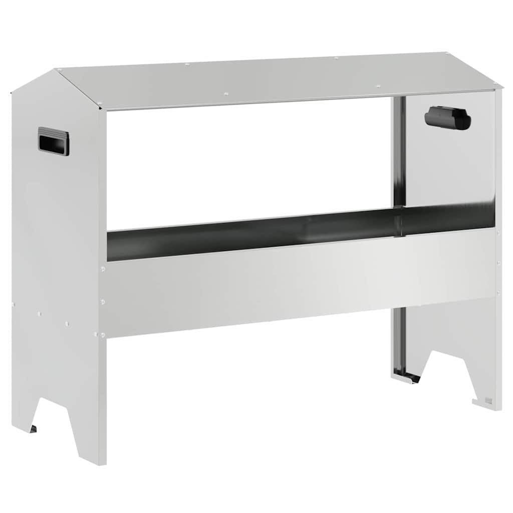 Livestock Feeding Trough Silver 79 x 35 x 62 cm