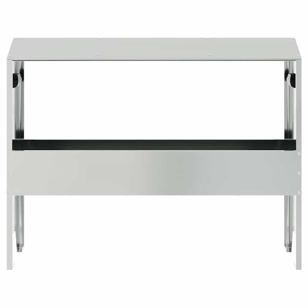 Livestock Feeding Trough Silver 79 x 35 x 62 cm