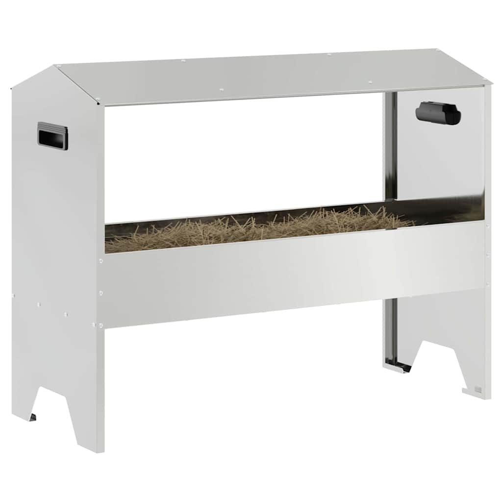 Livestock Feeding Trough Silver 79 x 35 x 62 cm