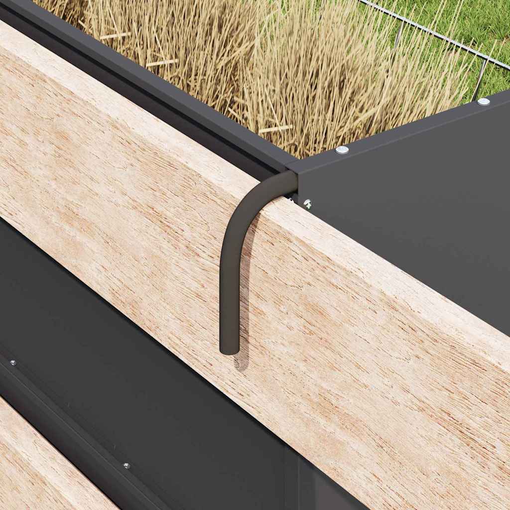 Hay Feeder Black 71 x 33 x 70 cm Cold-Rolled Steel