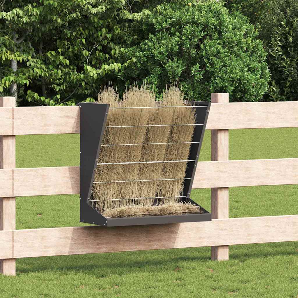 Hay Feeder Black 71 x 33 x 70 cm Cold-Rolled Steel