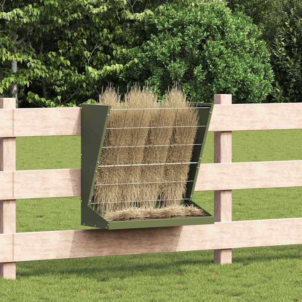 Hay Feeder Olive Green 71 x 33 x 70 cm Cold-Rolled Steel