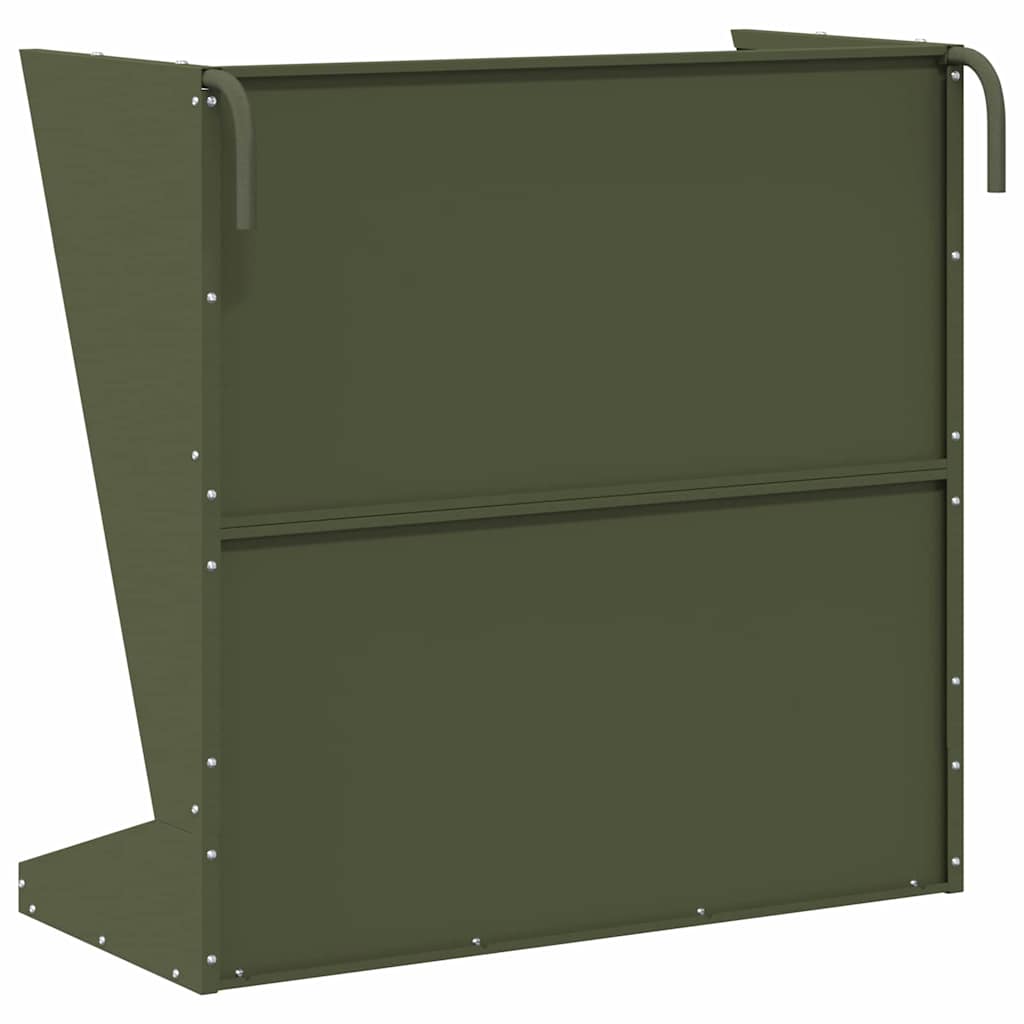 Hay Feeder Olive Green 71 x 33 x 70 cm Cold-Rolled Steel