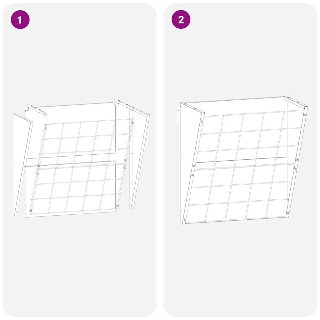 Hanging Hay Feeder Black 61 x 33 x 66 cm Cold-Rolled Steel