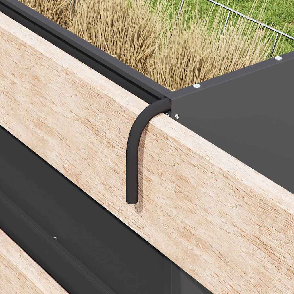 Hanging Hay Feeder Black 61 x 33 x 66 cm Cold-Rolled Steel