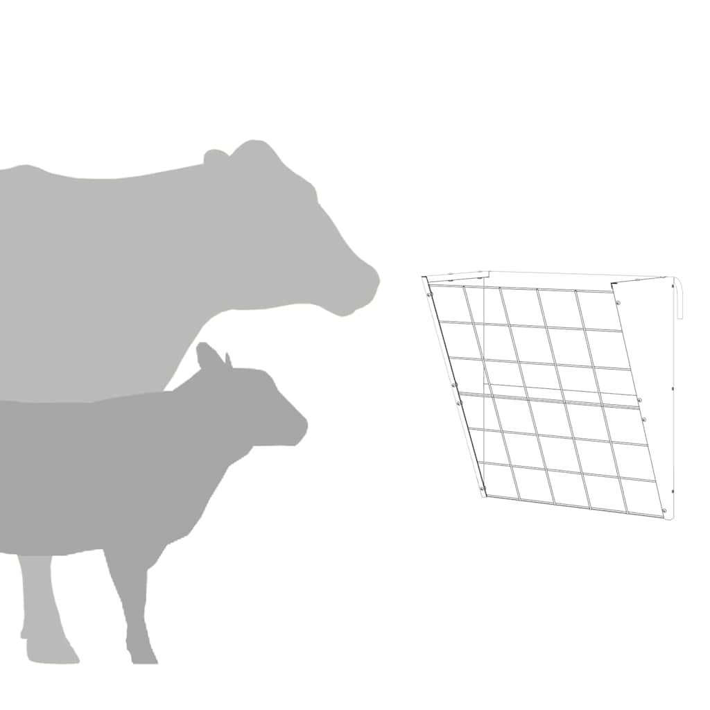 Hanging Hay Feeder Black 61 x 33 x 66 cm Cold-Rolled Steel