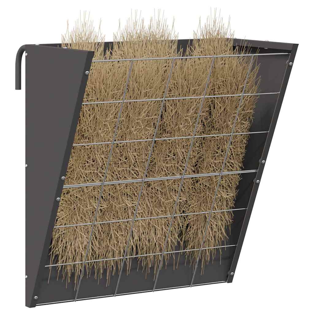 Hanging Hay Feeder Black 61 x 33 x 66 cm Cold-Rolled Steel