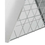 Hanging Hay Feeder Silver 61 x 33 x 66 cm Galvanised Steel