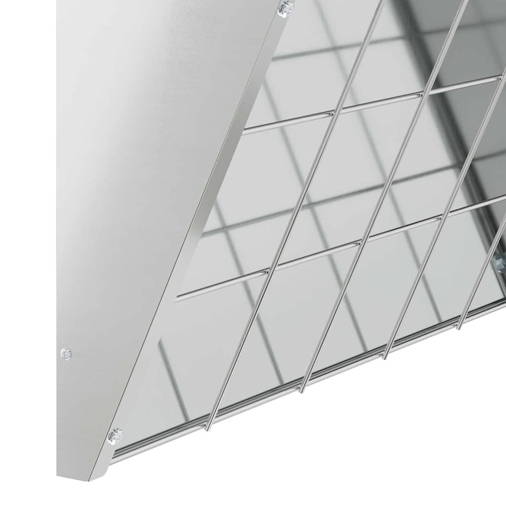 Hanging Hay Feeder Silver 61 x 33 x 66 cm Galvanised Steel