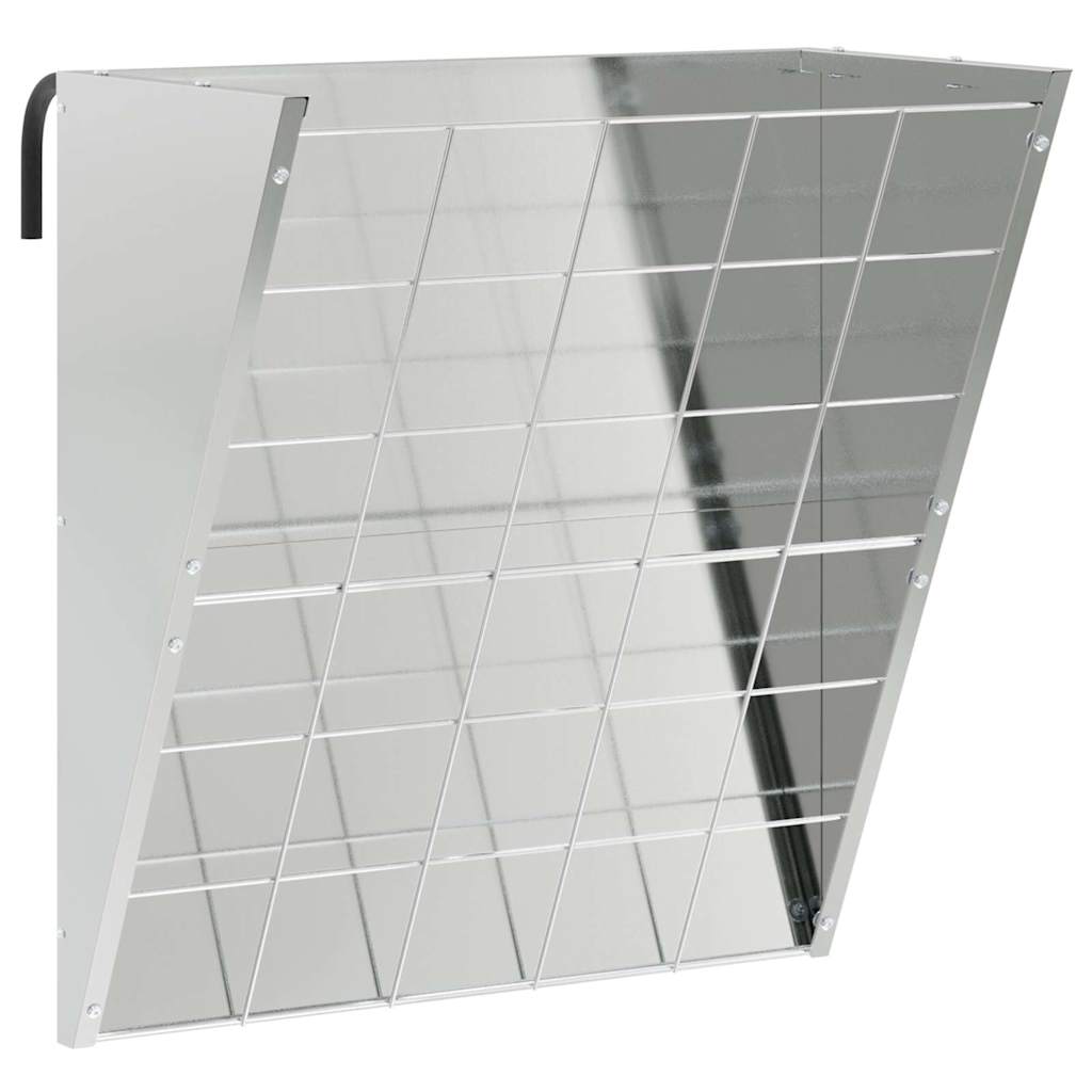 Hanging Hay Feeder Silver 61 x 33 x 66 cm Galvanised Steel