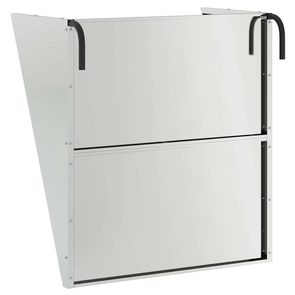 Hanging Hay Feeder Silver 61 x 33 x 66 cm Galvanised Steel