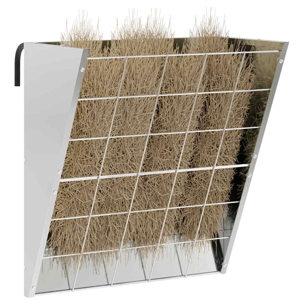 Hanging Hay Feeder Silver 61 x 33 x 66 cm Galvanised Steel