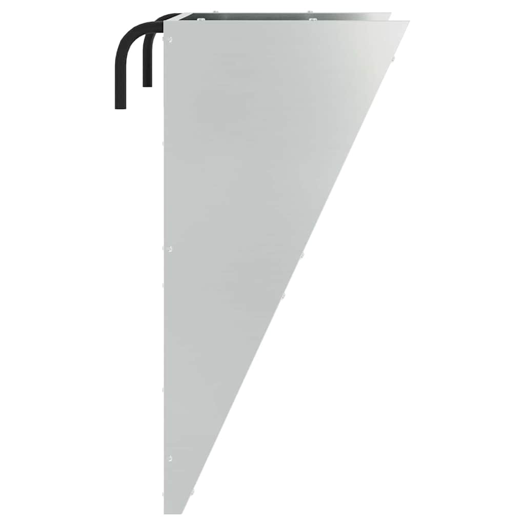 Hanging Hay Feeder Silver 61 x 33 x 66 cm Galvanised Steel
