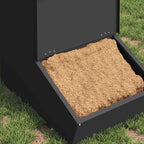 Pig Feeder Black 55 x 38 x 76 cm Cold-Rolled Steel