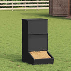Pig Feeder Black 55 x 38 x 76 cm Cold-Rolled Steel