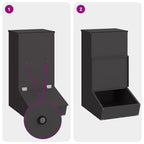 Pig Feeder Black 55 x 38 x 76 cm Cold-Rolled Steel