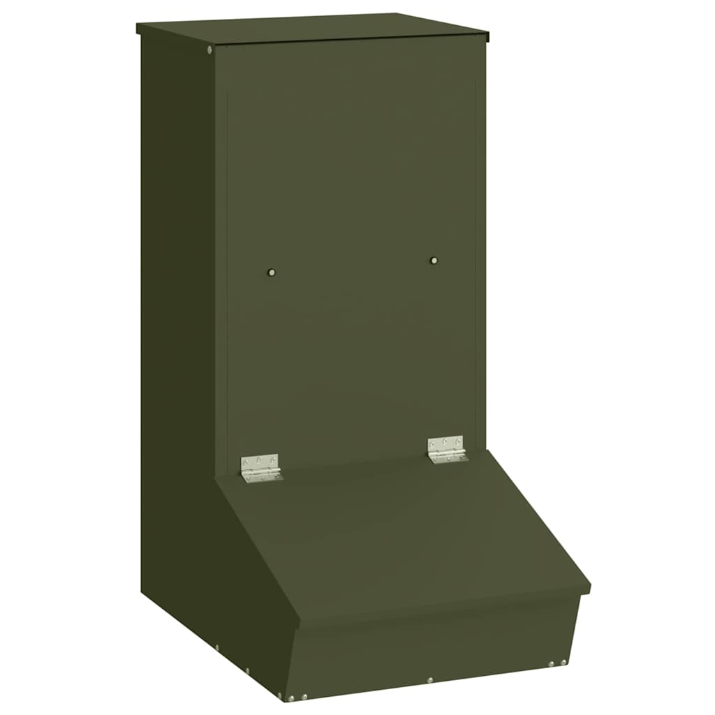 Pig Feeder Olive Green 55 x 38 x 76 cm Cold-Rolled Steel
