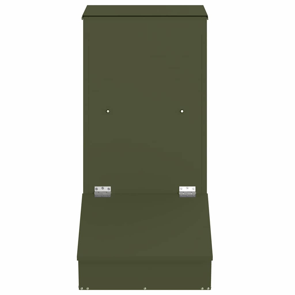 Pig Feeder Olive Green 55 x 38 x 76 cm Cold-Rolled Steel