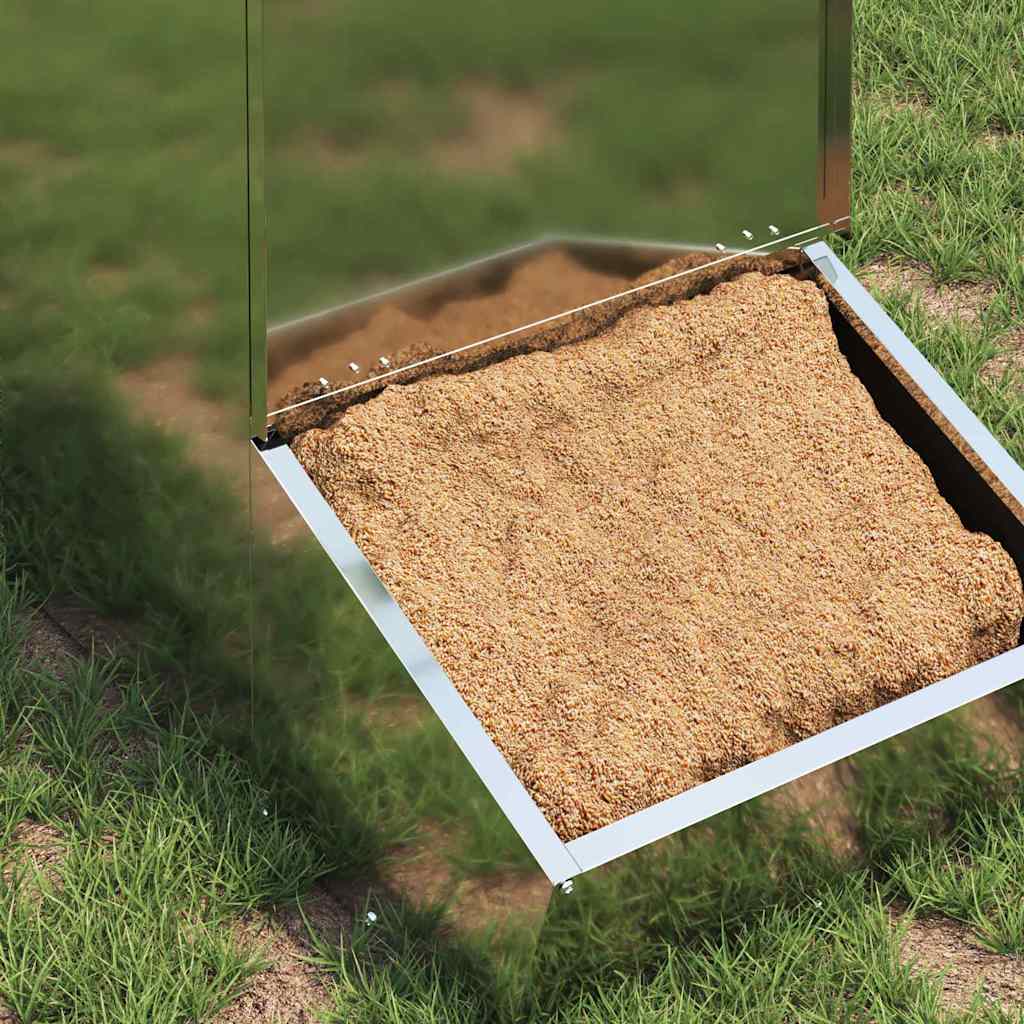 Pig Feeder Silver 55 x 38 x 76 cm Galvanised Steel