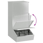 Pig Feeder Silver 55 x 38 x 76 cm Galvanised Steel