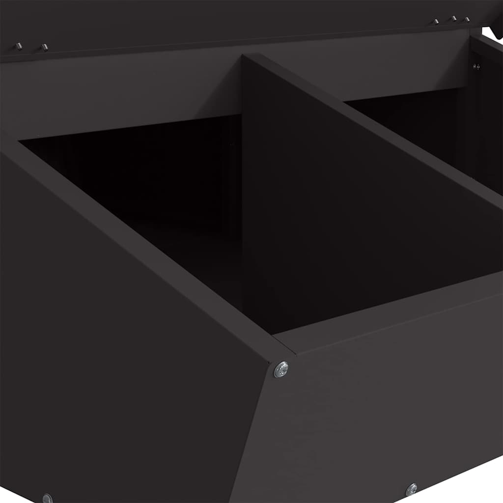 Pig Feeder Black 55 x 51 x 91.5 cm Cold-Rolled Steel