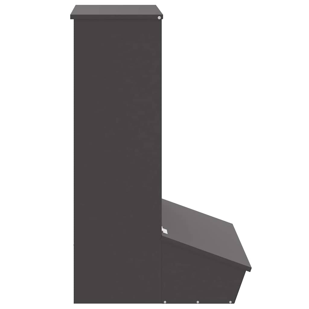 Pig Feeder Black 55 x 51 x 91.5 cm Cold-Rolled Steel