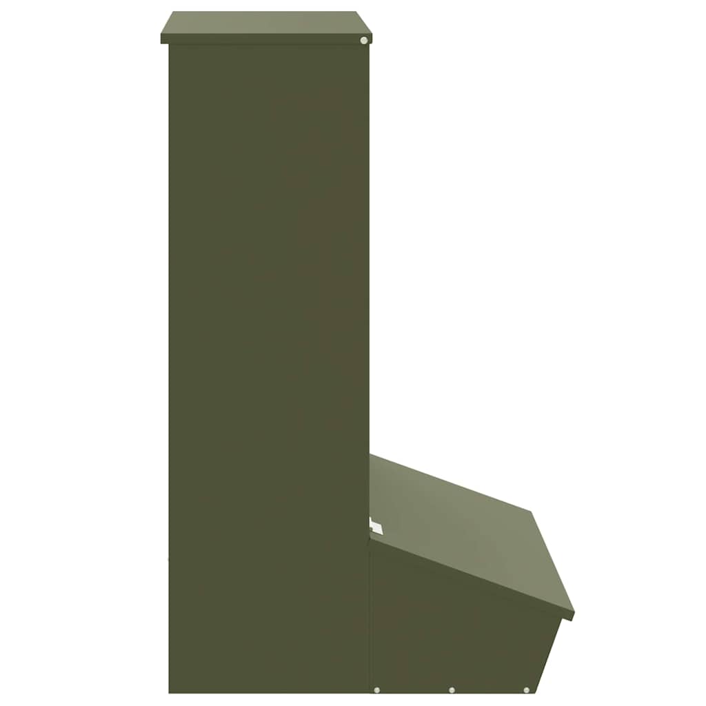 Pig Feeder Olive Green 55 x 51 x 91.5 cm Cold-Rolled Steel
