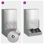 Pig Feeder Silver 55 x 51 x 91.5 cm Galvanised Steel