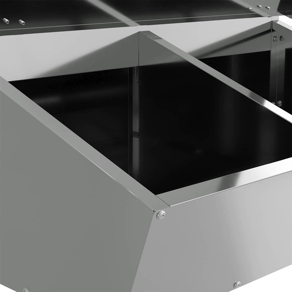 Pig Feeder Silver 82 x 51 x 91.5 cm Galvanised Steel