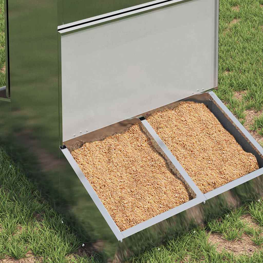 Pig Feeder Silver 82 x 51 x 91.5 cm Galvanised Steel