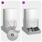 Pig Feeder Silver 82 x 51 x 91.5 cm Galvanised Steel