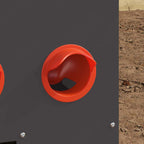 Chicken Feeder Black 60.5 x 29 x 51 cm Cold-Rolled Steel