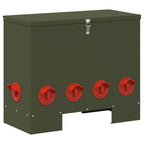 Chicken Feeder Olive Green 60.5 x 29 x 51 cm Cold-Rolled Steel