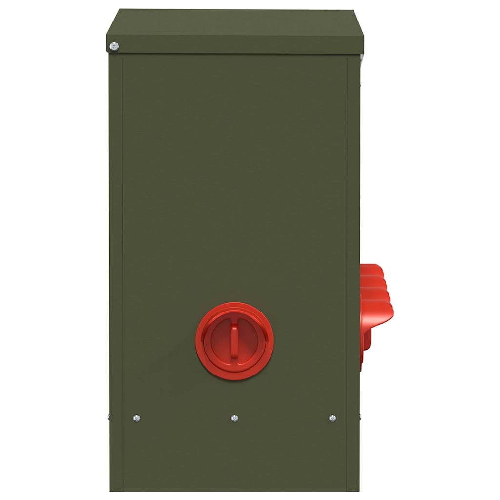 Chicken Feeder Olive Green 60.5 x 29 x 51 cm Cold-Rolled Steel
