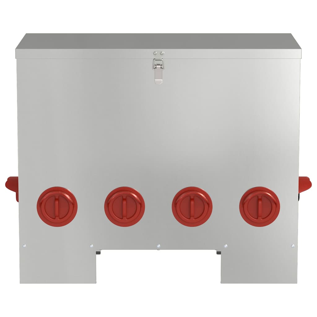 Chicken Feeder Silver 60.5 x 29 x 51 cm Galvanised Steel