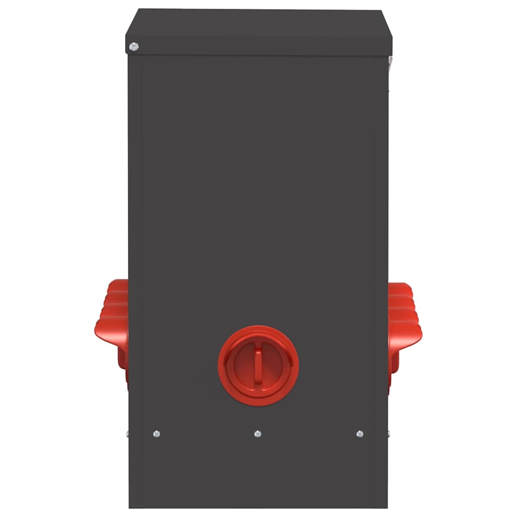 Chicken Feeder Black 60.5 x 29 x 51 cm Cold-Rolled Steel