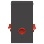 Chicken Feeder Black 60.5 x 29 x 51 cm Cold-Rolled Steel