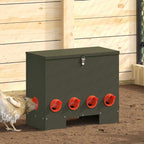 Chicken Feeder Olive Green 60.5 x 29 x 51 cm Cold-Rolled Steel