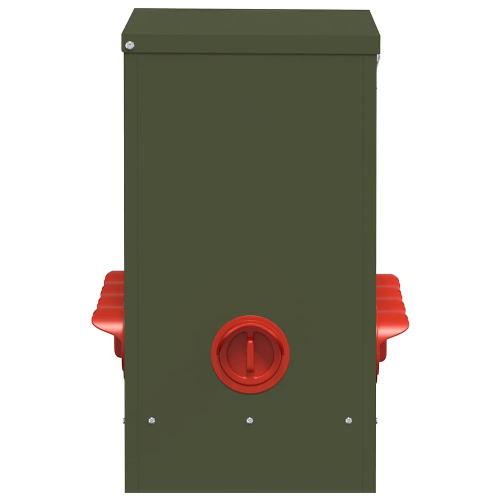 Chicken Feeder Olive Green 60.5 x 29 x 51 cm Cold-Rolled Steel