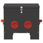 Chicken Feeder Black 40.5 x 25 x 38 cm Cold-Rolled Steel